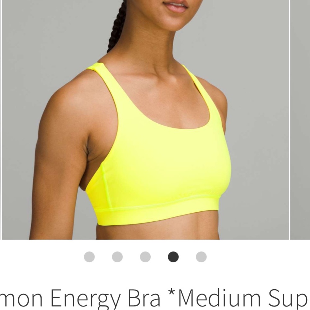 Lululemon energy bra electric lemon